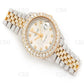 Sparkling 41mm Antique White Dial Diamond Rolex Watch customdiamjewel