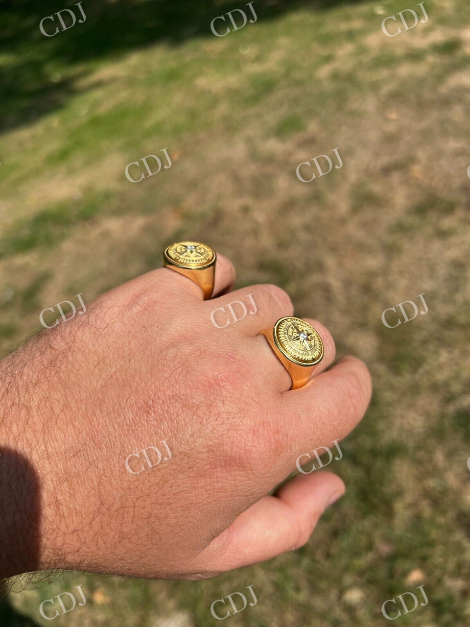 Men's Navigational North Star Ring  customdiamjewel   