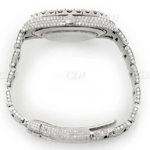 VVS Men Moissanite Full White Rolex Customized Watch customdiamjewel