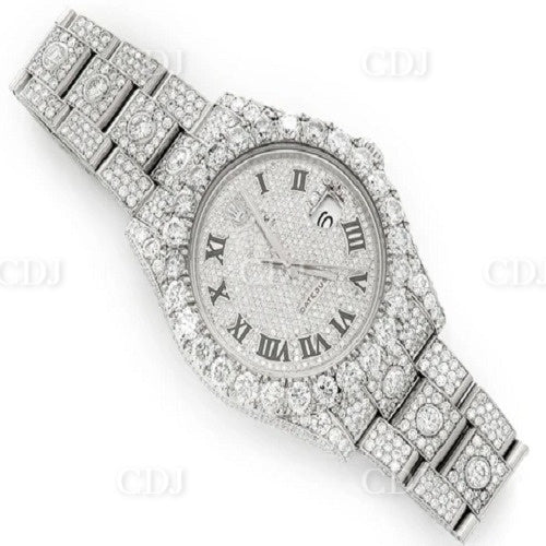 VVS Men Moissanite Full White Rolex Customized Watch customdiamjewel