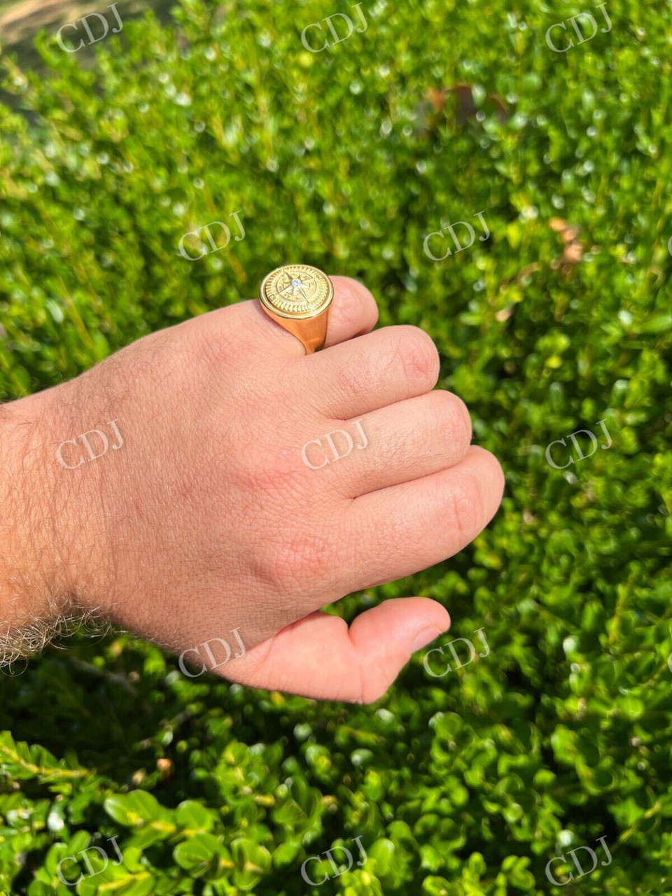 Men's Navigational North Star Ring  customdiamjewel   