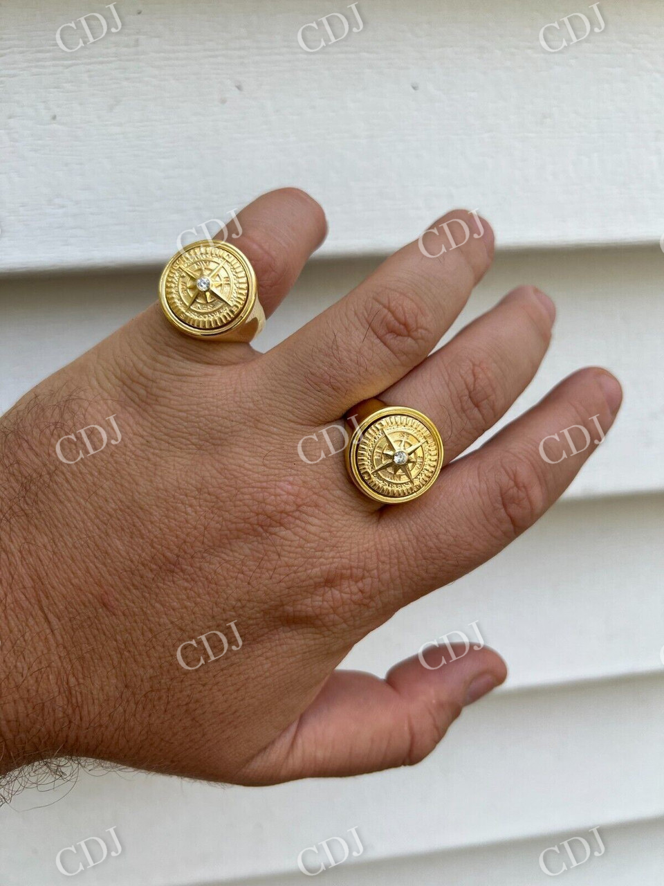 Men's Navigational North Star Ring  customdiamjewel   