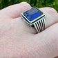 Blue Sapphire Hip Hop Ring  customdiamjewel   