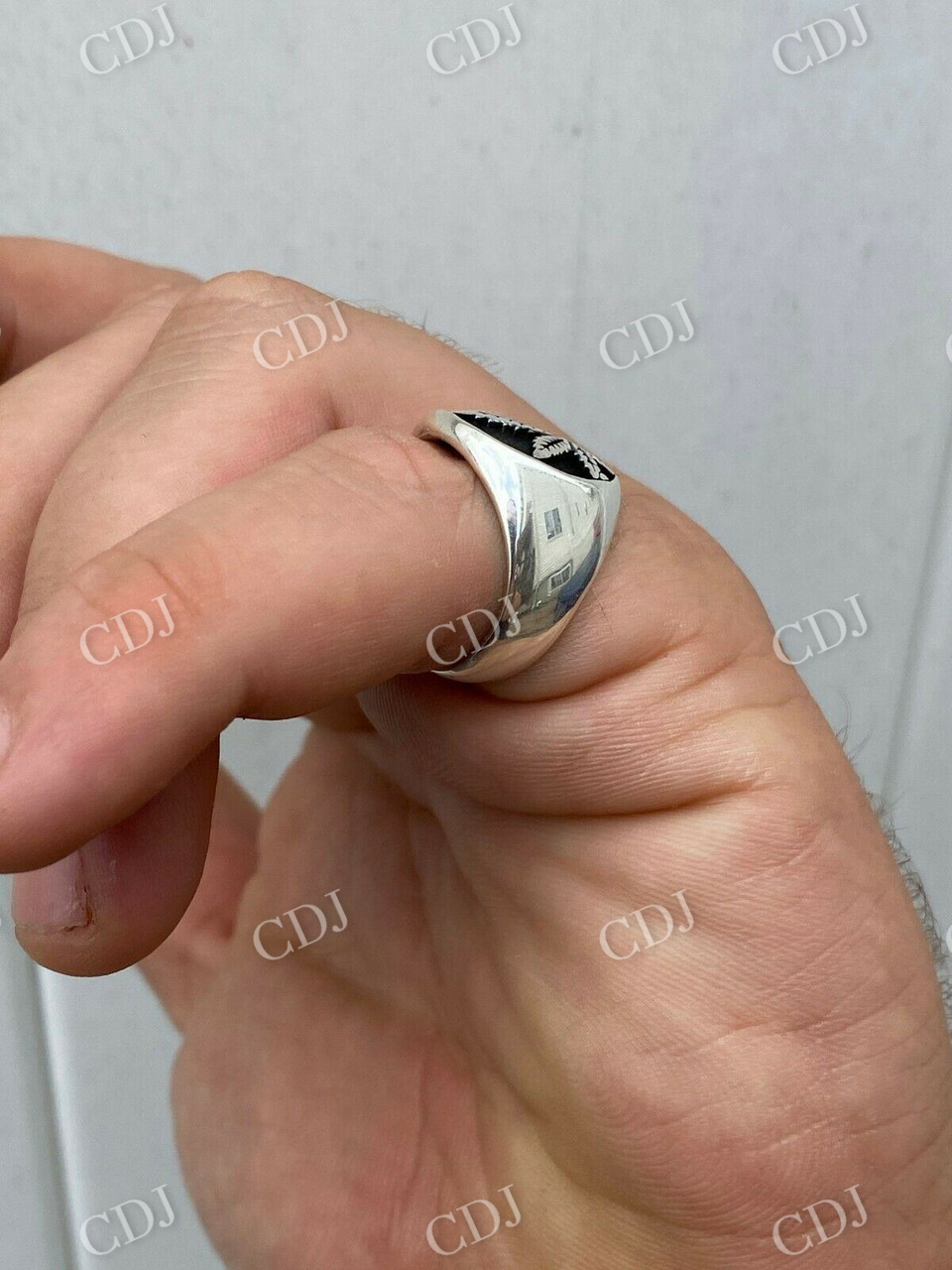 Sterling Silver Hip Hop Ring For Men  customdiamjewel   