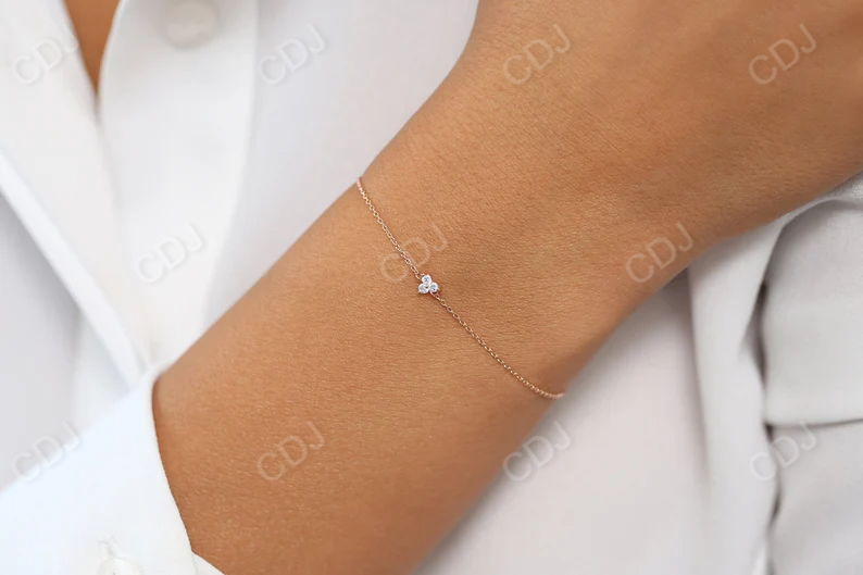 0.09CTW Moissanite Round Diamond Bracelet