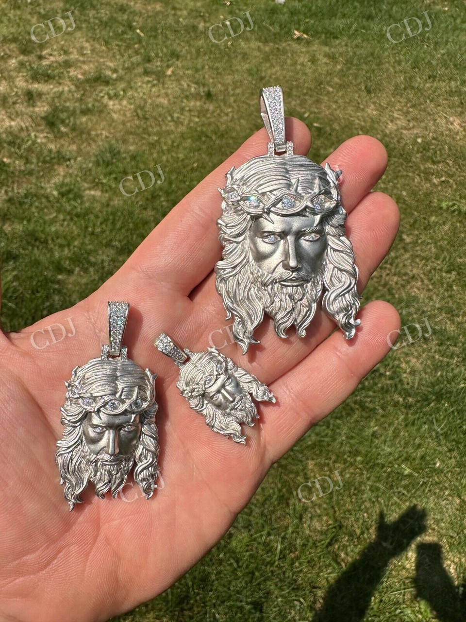 Jesus Piece Iced Diamond Pendant For Men  customdiamjewel   