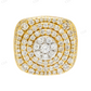 Tapered Shank Moissanite 925 Silver Unisex Ring Hip Hop Ring customdiamjewel