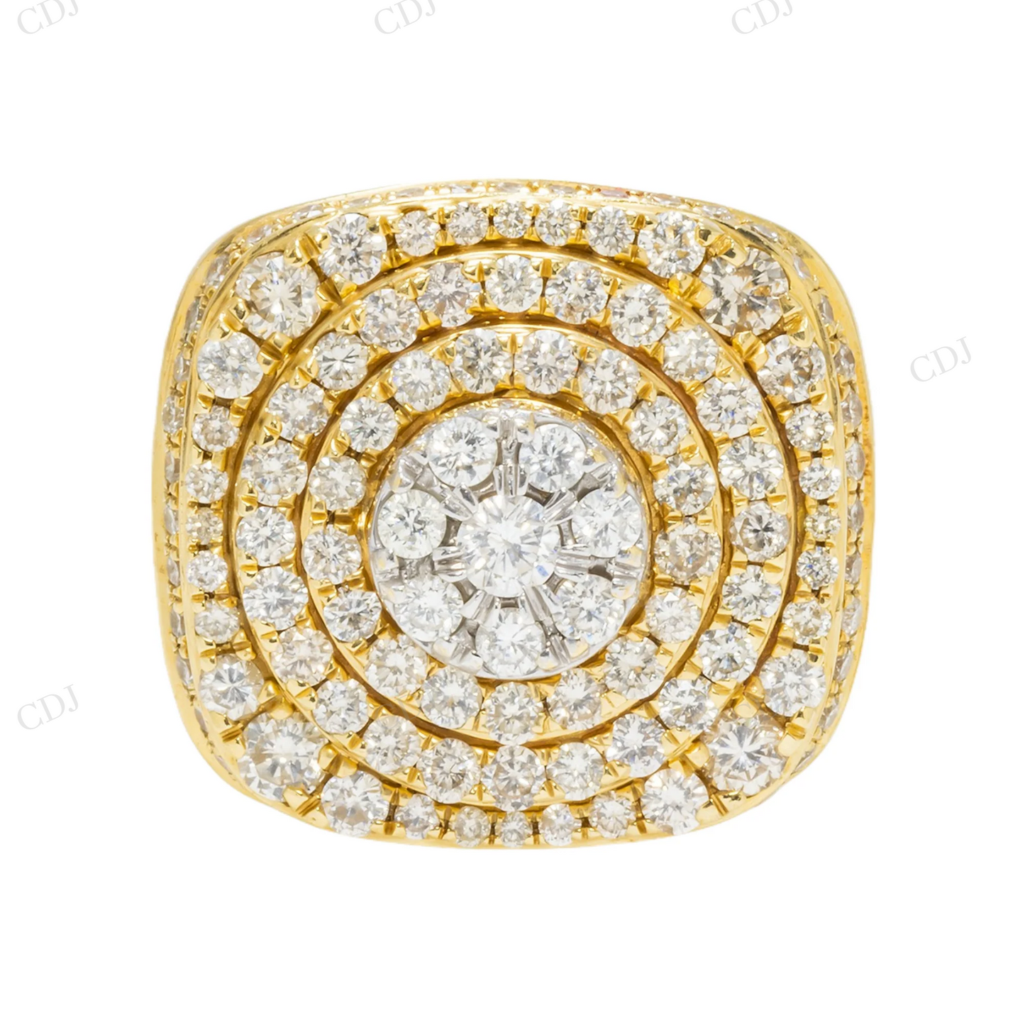 Tapered Shank Moissanite 925 Silver Unisex Ring Hip Hop Ring customdiamjewel
