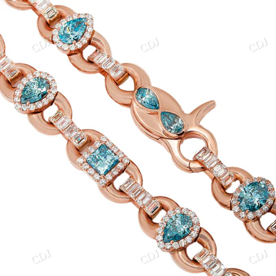 14K Rose Gold Natural Diamond Titanic Chain hip hop jewelry CustomDiamJewel