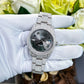 Gray Dial Buss Down Hip Hop Moissanite Rolex Watch customdiamjewel