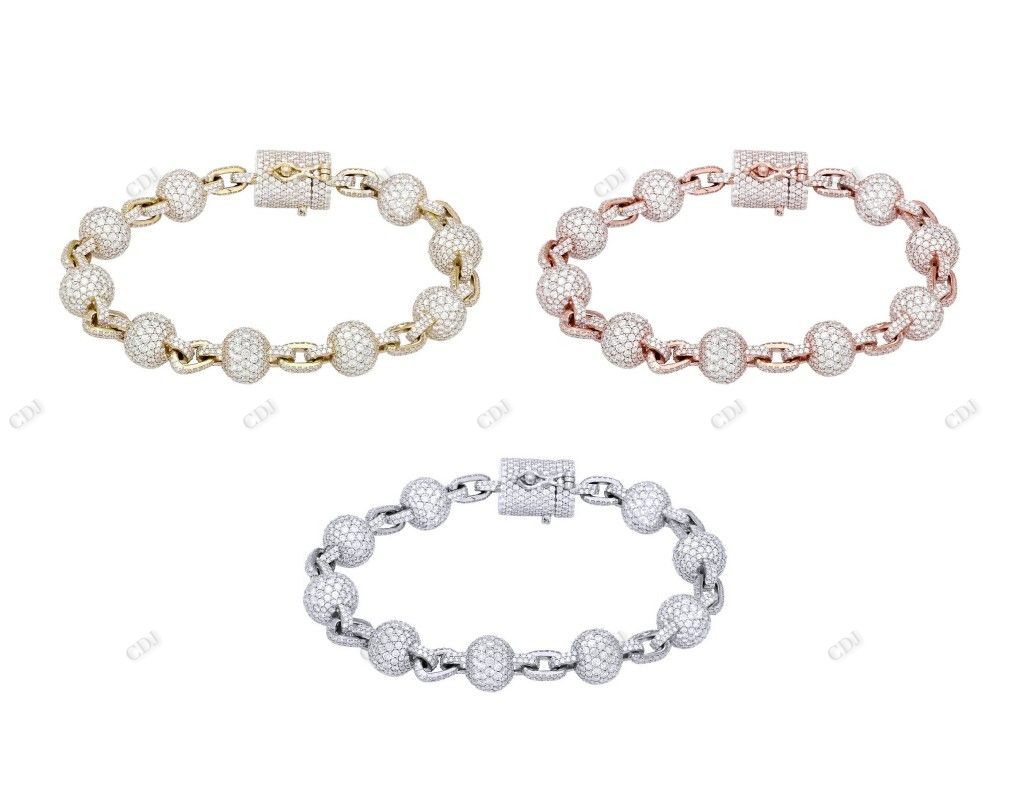 Luxury Beaded Balls Linked Mens Bracelet