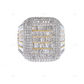 14K Square Baguette Cluster Moissanite Ring hip hop jewelry customdiamjewel