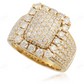 14K Yellow Gold Real Diamond Hip Hop Ring For Men hip hop jewelry CustomDiamJewel