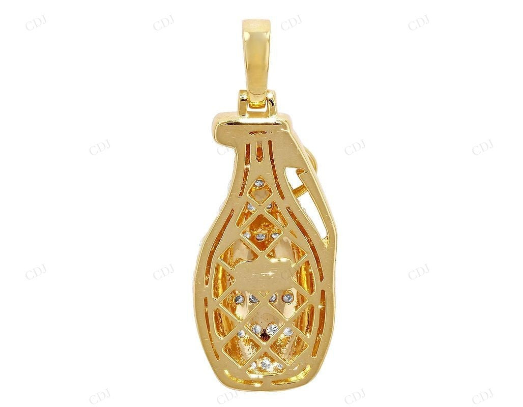 Custom S925 Silver Moissanite Grenade Pendant CustomDiamJewel