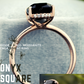 Black Cushion Four-Prong Moissanite Ring customdiamjewel
