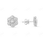 0.70 CT White Gold Bezel Set Flower Stud Earrings Stud earrings CustomDiamJewel