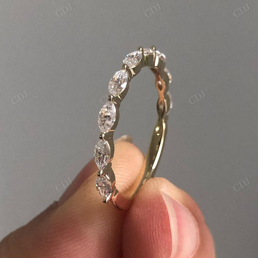 Classic Marquise Cut Moissanite Wedding Band