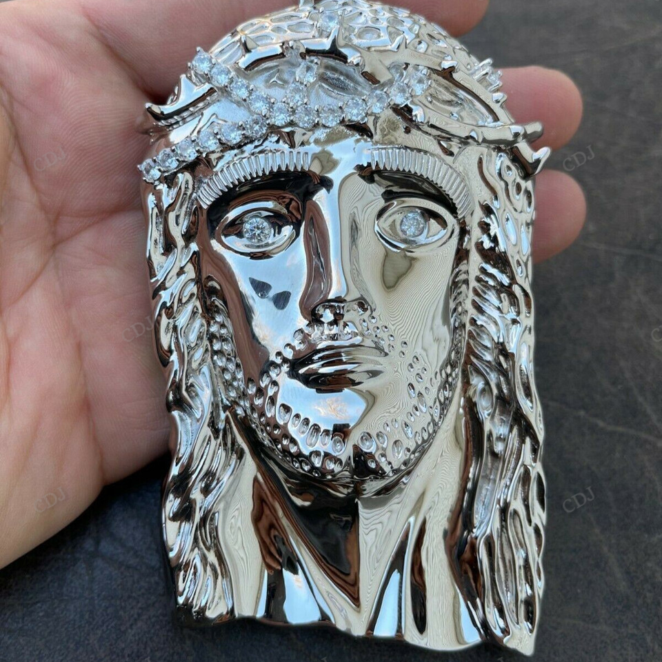 Moissanite Gold Plated Hip Hop Jesus Pendant hip hop jewelry CustomDiamJewel