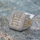 14K Square Baguette Cluster Moissanite Ring hip hop jewelry customdiamjewel