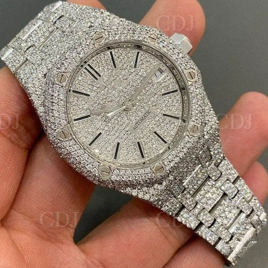 VVS Moissanite Buss Down Handmade Custom AP Watch customdiamjewel