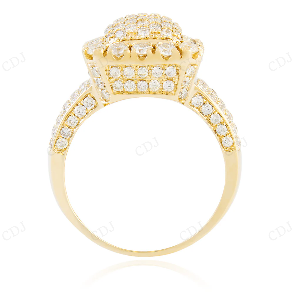 14K Yellow Gold Real Diamond Hip Hop Ring For Men hip hop jewelry CustomDiamJewel