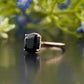 Black Cushion Four-Prong Moissanite Ring customdiamjewel
