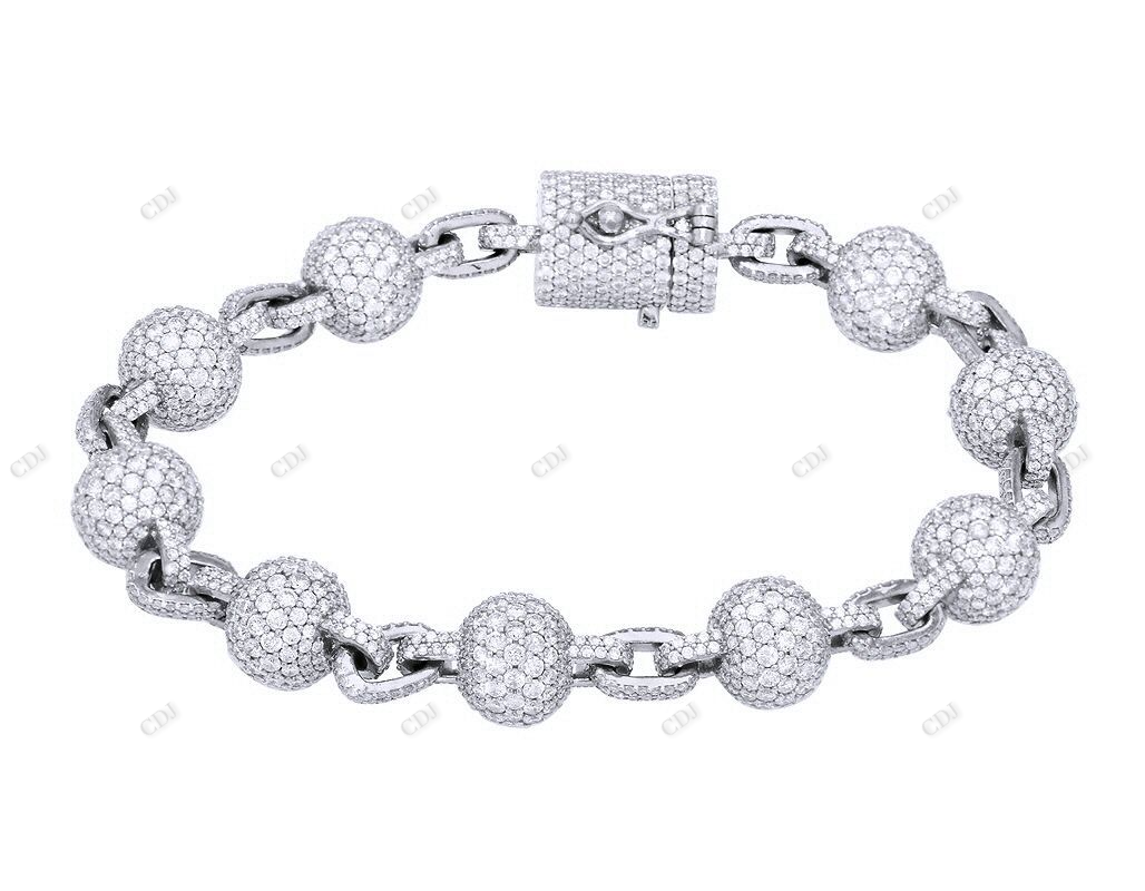 Luxury Beaded Balls Linked Mens Bracelet