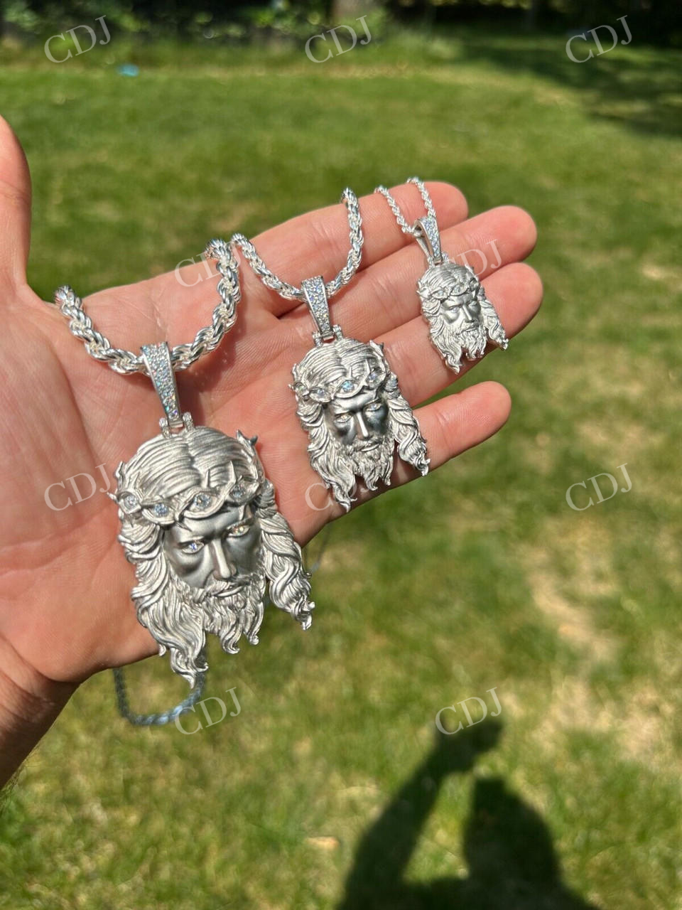 Jesus Piece Iced Diamond Pendant For Men  customdiamjewel   