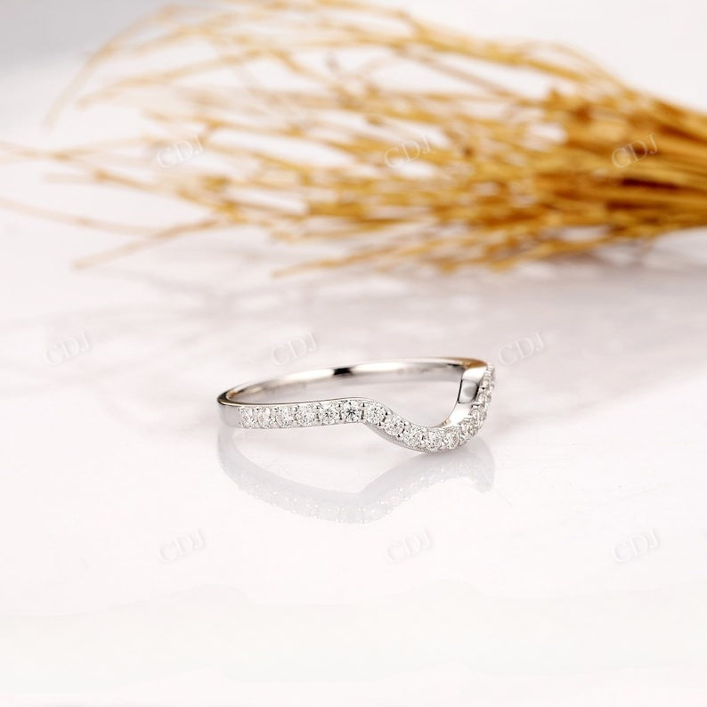 0.38CTW Lab Grown Diamond Curved Wedding Band  customdiamjewel   