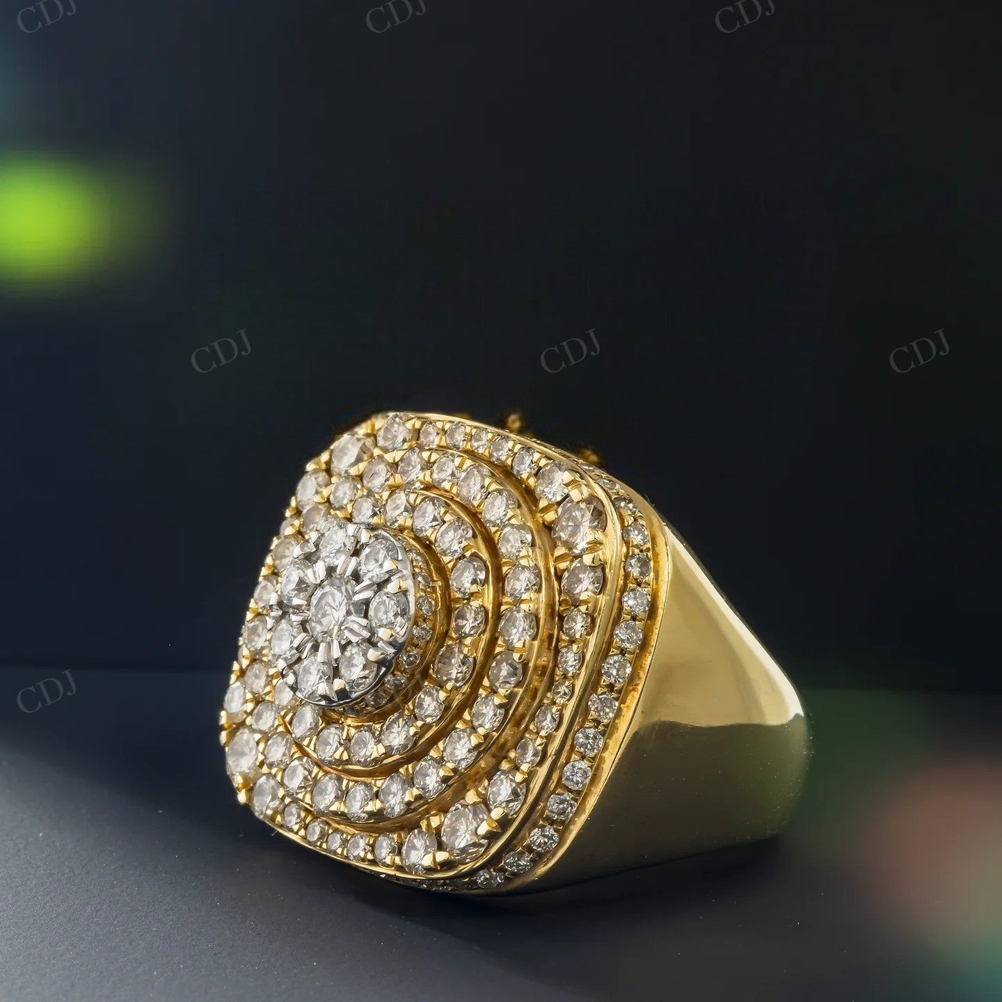 Tapered Shank Moissanite 925 Silver Unisex Ring Hip Hop Ring customdiamjewel