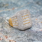 14K Square Baguette Cluster Moissanite Ring hip hop jewelry customdiamjewel