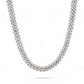 925 Silver 1 Row Moissanite Cuban Link Chain CustomDiamJewel