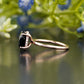 Black Cushion Four-Prong Moissanite Ring customdiamjewel