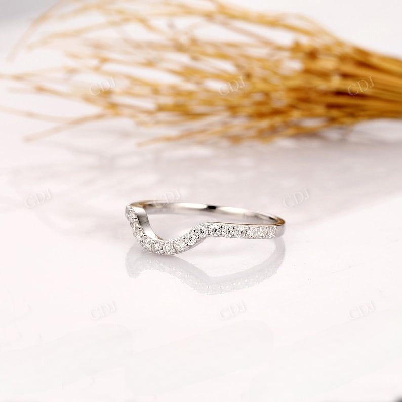 0.38CTW Lab Grown Diamond Curved Wedding Band  customdiamjewel   