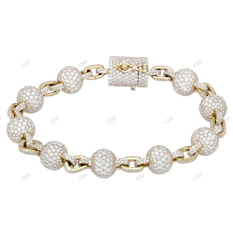 Luxury Beaded Balls Linked Mens Bracelet