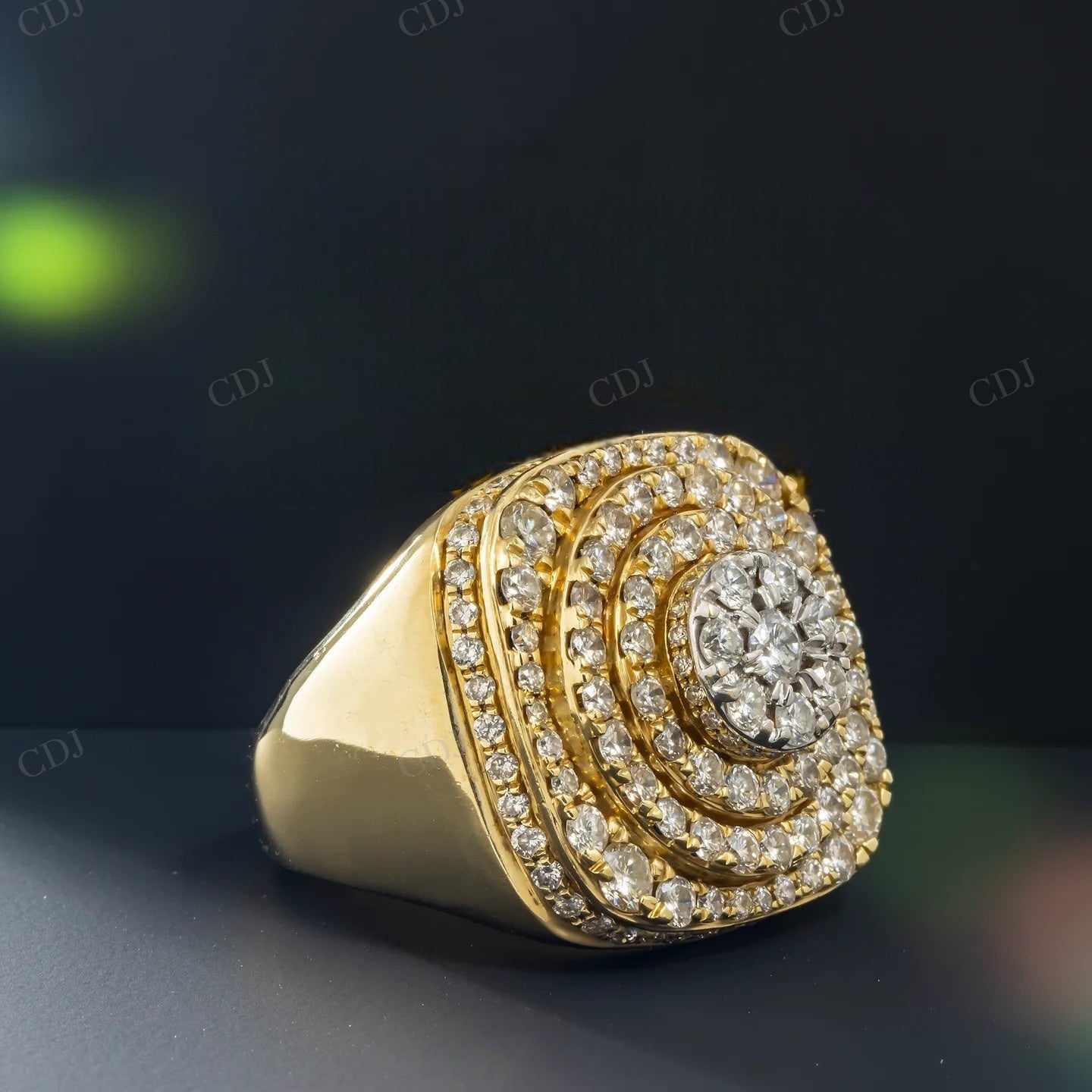 Tapered Shank Moissanite 925 Silver Unisex Ring Hip Hop Ring customdiamjewel