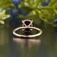 Black Cushion Four-Prong Moissanite Ring customdiamjewel