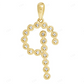 1" 0.25 CTW 10K Gold Natural Diamond Initial "P" Pendant CustomDiamJewel