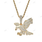 Moissanite Diamond Sparkle Eagle Pendant hip hop jewelry CustomDiamJewel