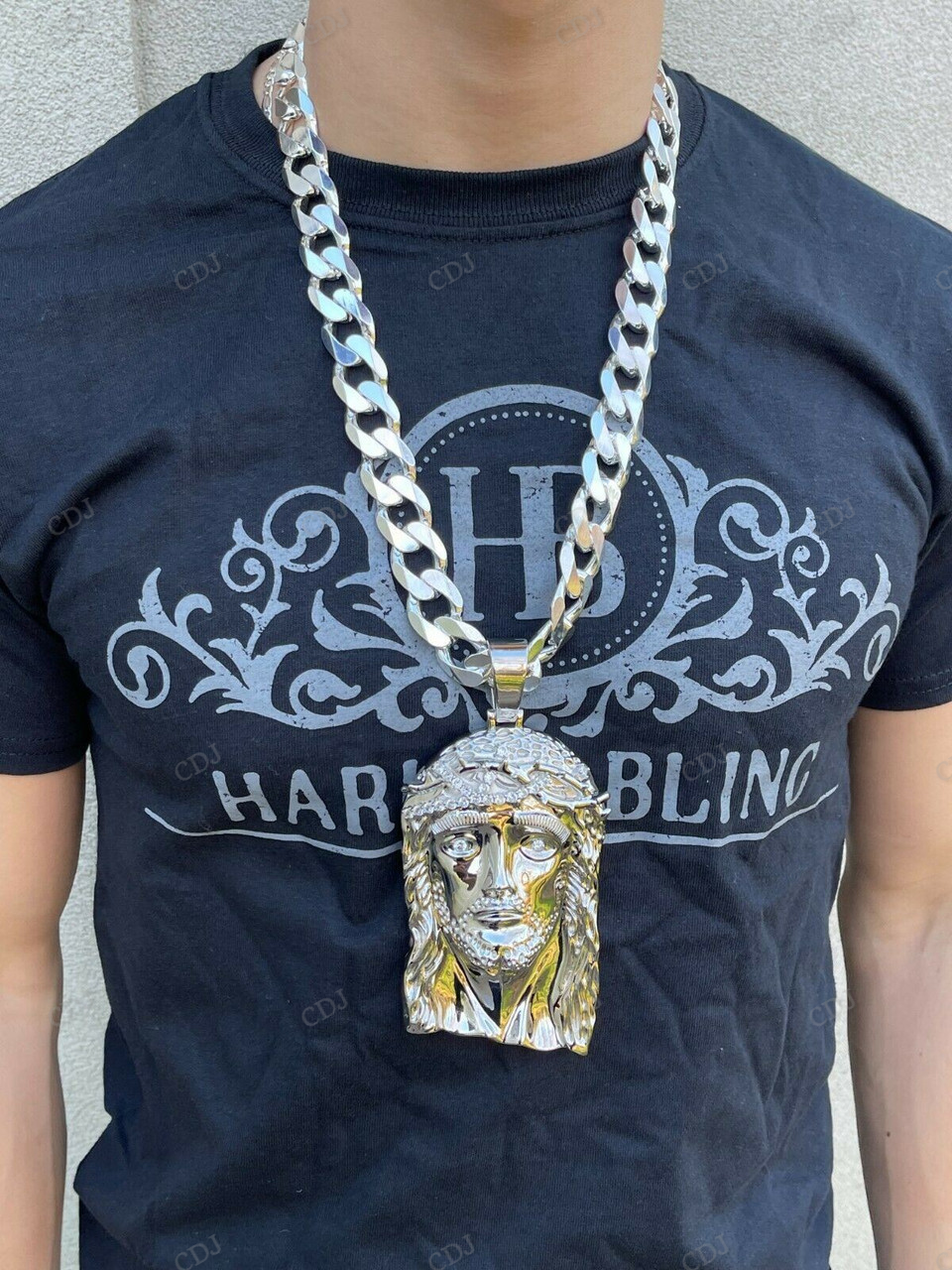 Moissanite Gold Plated Hip Hop Jesus Pendant hip hop jewelry CustomDiamJewel