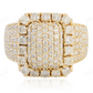 14K Yellow Gold Real Diamond Hip Hop Ring For Men hip hop jewelry CustomDiamJewel