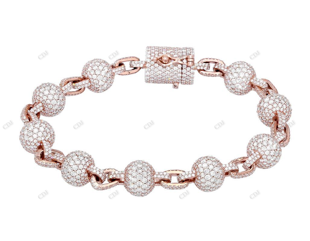 Luxury Beaded Balls Linked Mens Bracelet