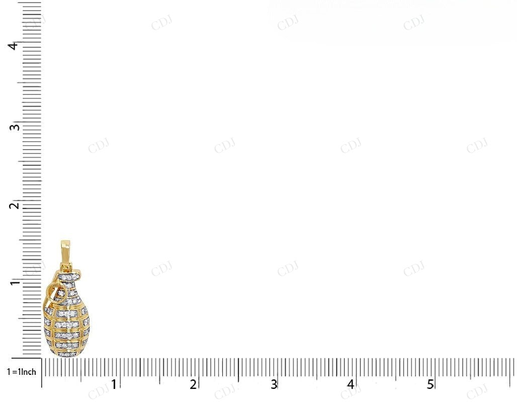Custom S925 Silver Moissanite Grenade Pendant CustomDiamJewel