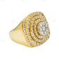 Tapered Shank Moissanite 925 Silver Unisex Ring Hip Hop Ring customdiamjewel