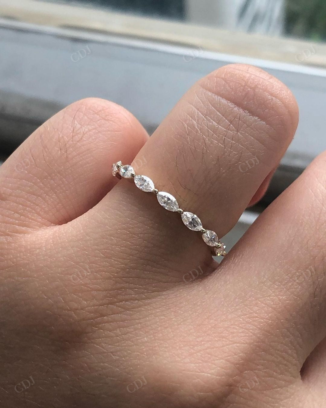 Classic Marquise Cut Lab Grown Diamond Band customdiamjewel