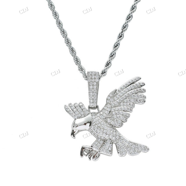 Moissanite Diamond Sparkle Eagle Pendant hip hop jewelry CustomDiamJewel