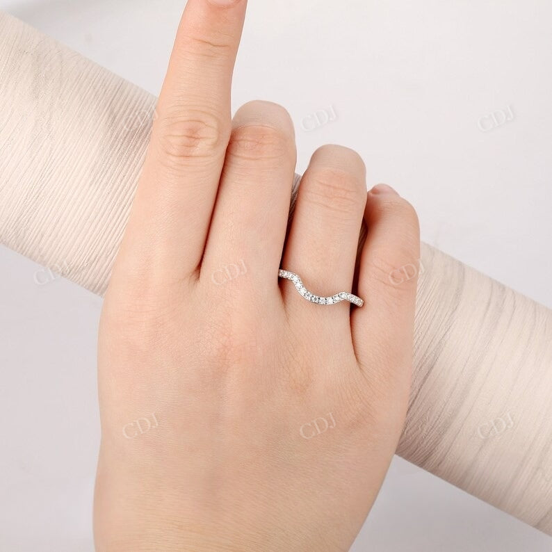 0.38CTW Natural Diamond Curved Wedding Band Wedding Band customdiamjewel   
