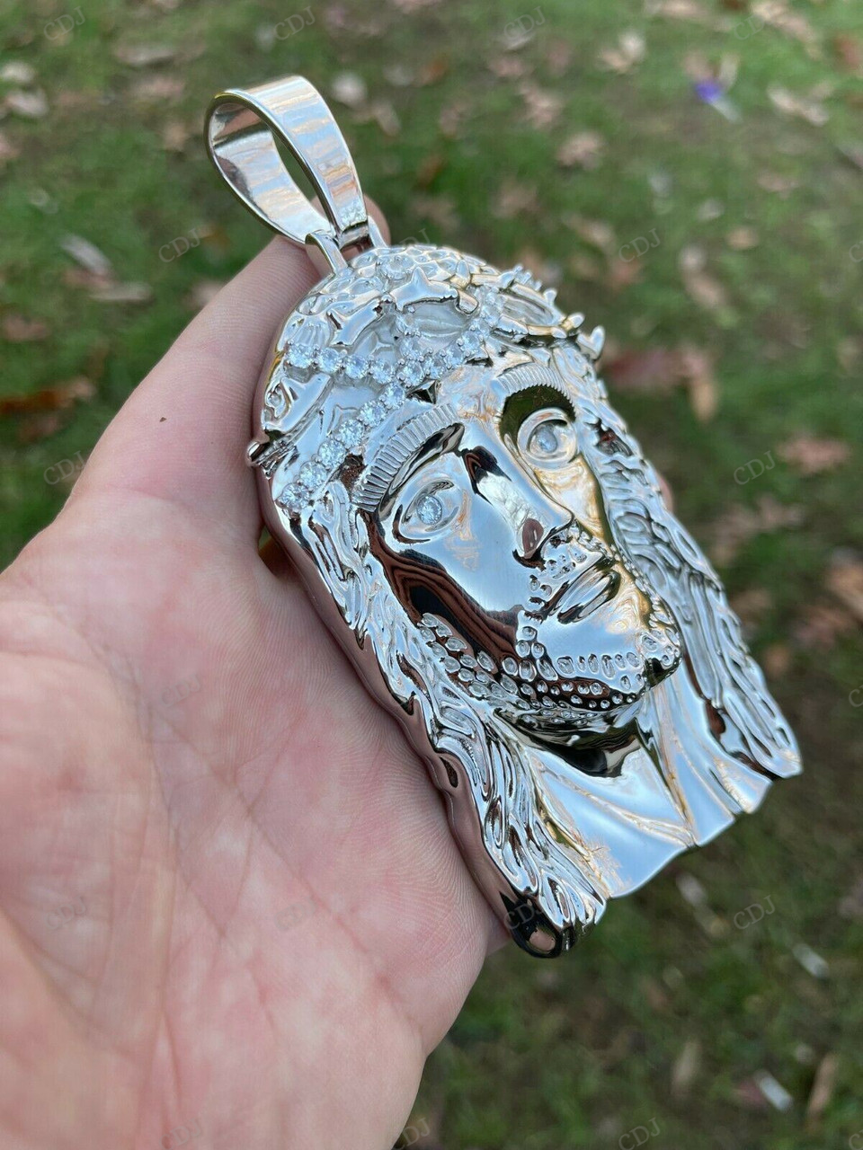Moissanite Gold Plated Hip Hop Jesus Pendant hip hop jewelry CustomDiamJewel