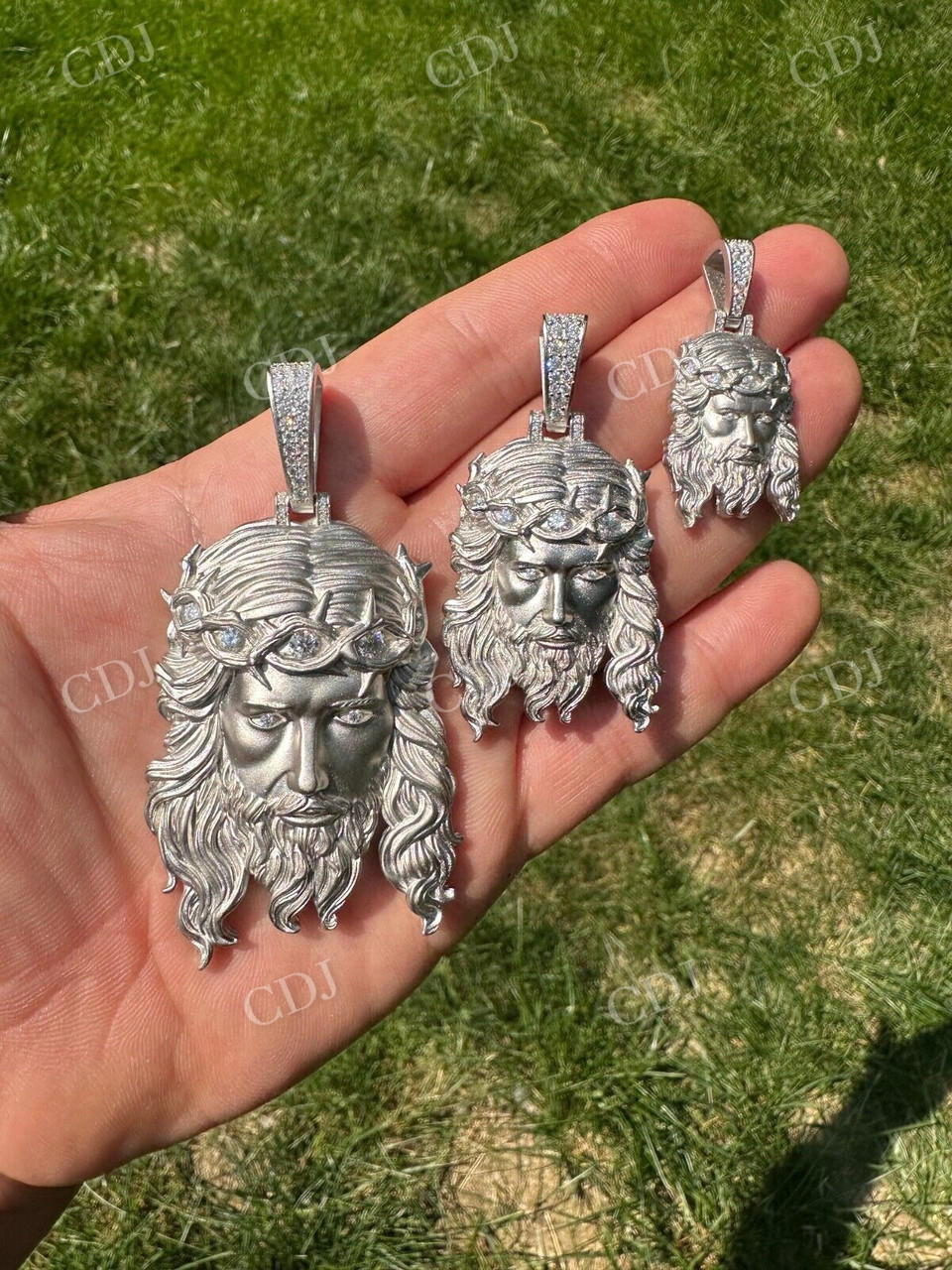 Jesus Piece Iced Diamond Pendant For Men  customdiamjewel   