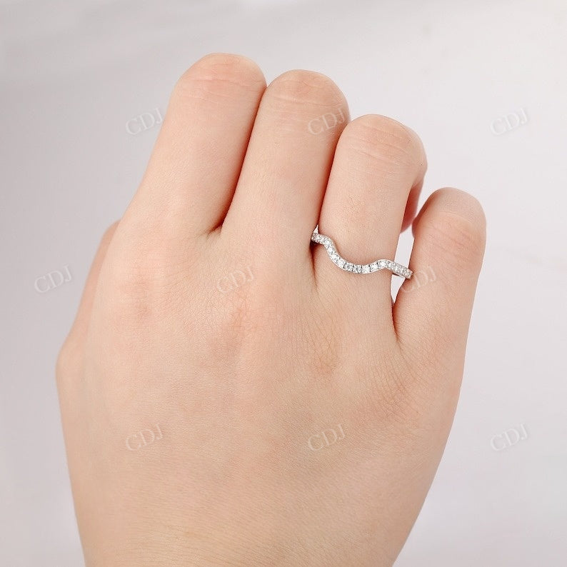 0.38CTW Lab Grown Diamond Curved Wedding Band  customdiamjewel   